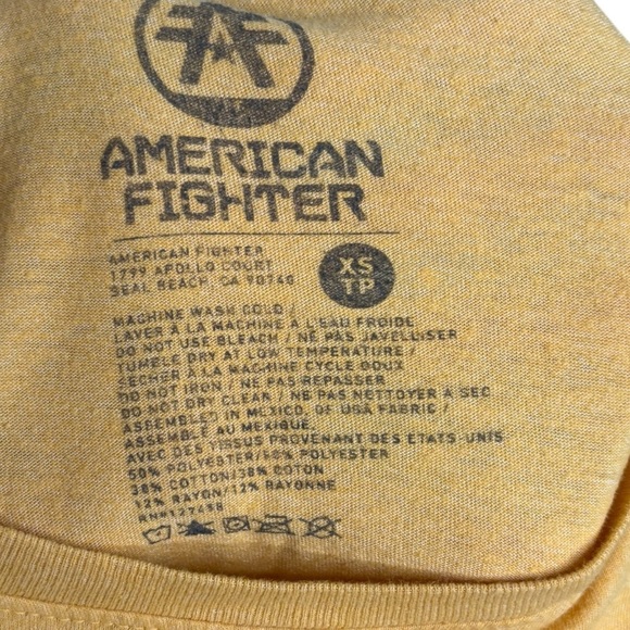 NWT American Fighter Dailey Short Sleeve Mocktwist Tee in Amber Ombré Size XS - Picture 2 of 10